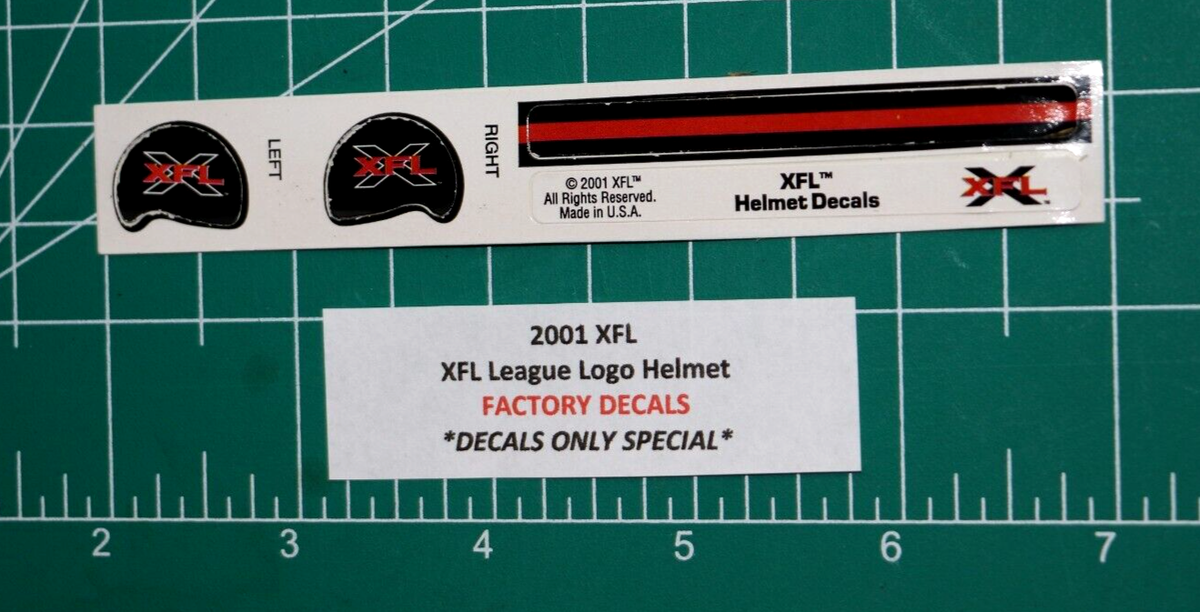 2001 XFL Rare League Logo Football Gumball Helmets *FACTORY DIECUT DECALS ONLY* 2001 XFL Rare League Logo Football Gumball Helmets *FACTORY DIECUT DECALS ONLY*