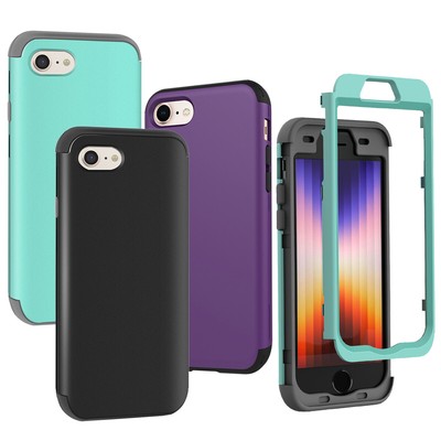 For iPhone SE 3rd 2022 /SE 2nd 2020 Case Hybrid Hard Shockproof Heavy Duty Cover
