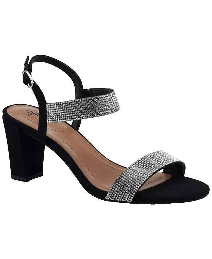 Preto salto Style&co. Tornozeleira para mulheres