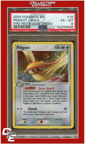 EX FireRed LeafGreen 10 Pidgeot Holo PSA 6