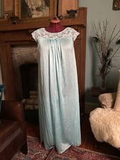 VTG Gilead Baby Blue Vintage Babydoll Nylon Lace Nightgown 1950s-1960s Size S