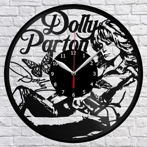 Dolly Parton Vinyl Record Wall Clock Home Decor Fan Art Original Gift 3675