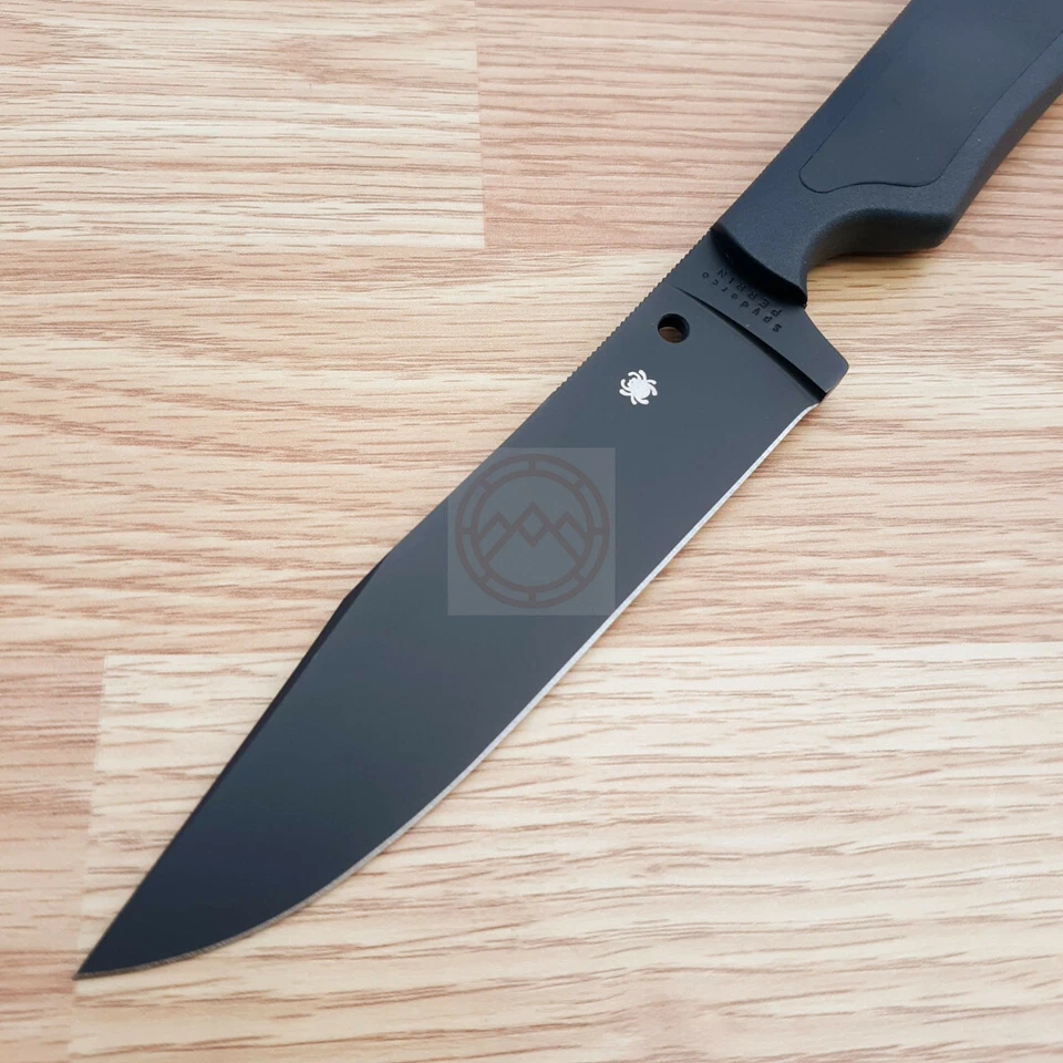 Cuchillo fijo Spyderco Street 5" VG10 hoja Bowie de acero negro FRN/mango de goma Foto 3 de 4