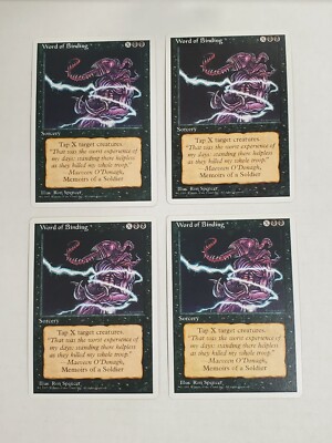 MTG Playset 4x Word of Binding (4th Edition/Black/C) - BGM