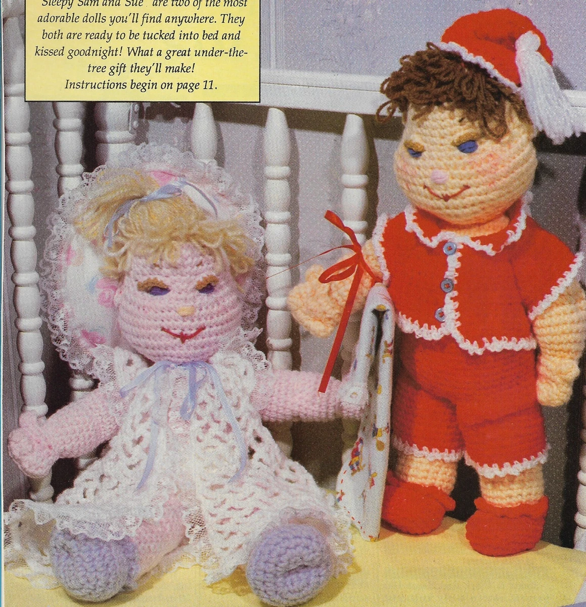 vintage Sleepy Sam Sue Dolls crochet pattern instructions