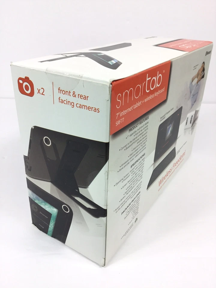 Smartab 7" Internet Tablet SRF77BK W/ Wireless Keyboard Carry Case Stand Black - Image 3 of 4