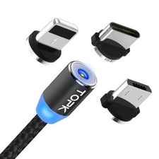 Magnetic Phone Charger 2 Nylon Cables, 3 In 1...