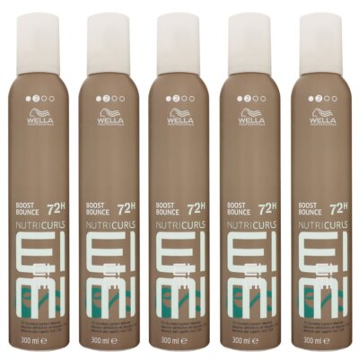 Wella Nutricurls Boost Bounce 5 x 300 ml Locken Schaumfestiger Set