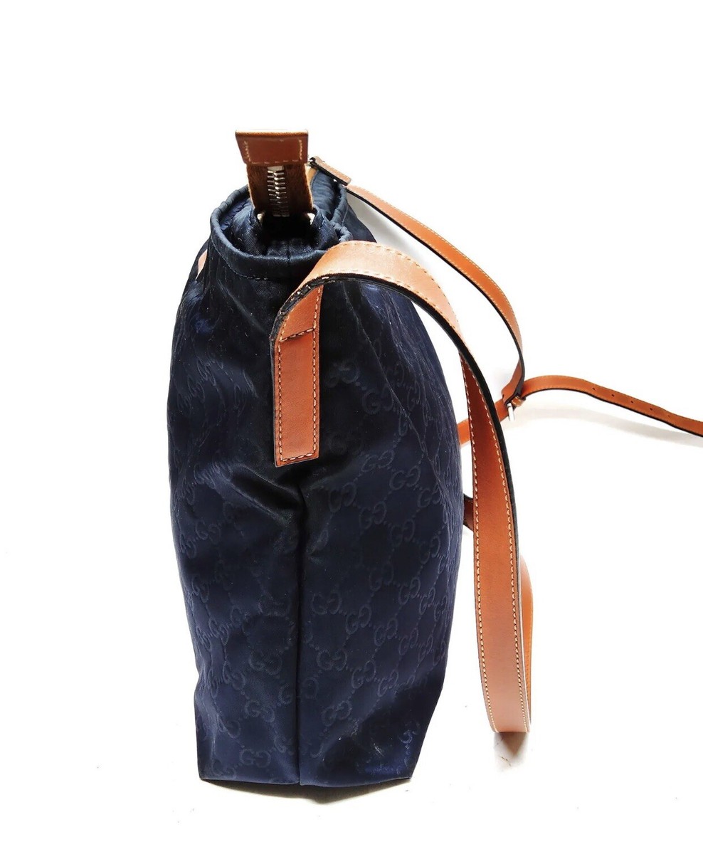 Gucci Shoulder Bag Navy Blue Nylon 308840-540748 | eBay