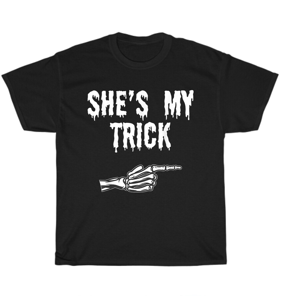 She's My Treat His Her Matching Halloween Costume Couples T-Shirt Unisex Gift
