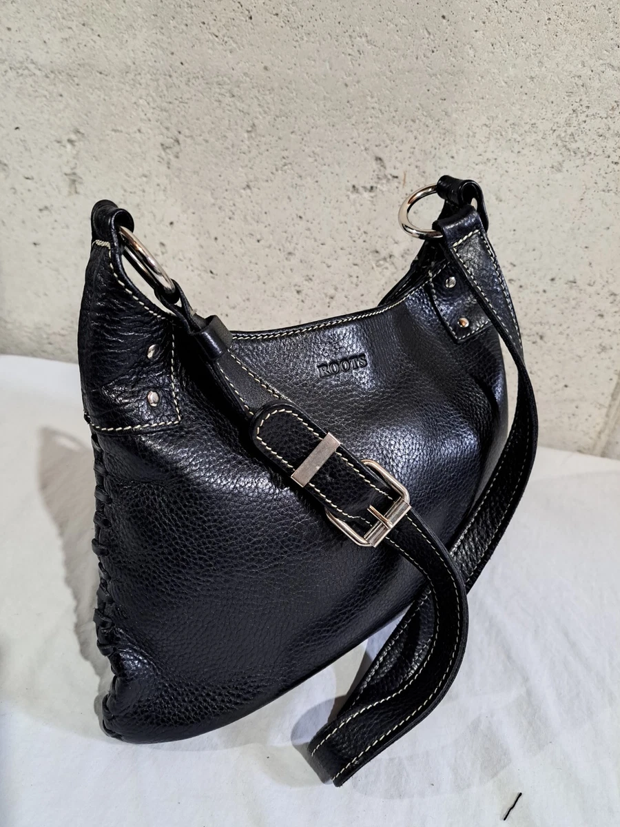Roots Canada Leather Side Woven Light Weight Hand Shoulder Bag eBay