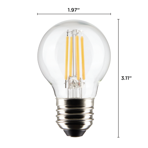 6 Pack LED Filament Bulbs 5.5W Globe G16.5 120V Medium E26 Base 2700K Warm White - Picture 2 of 12