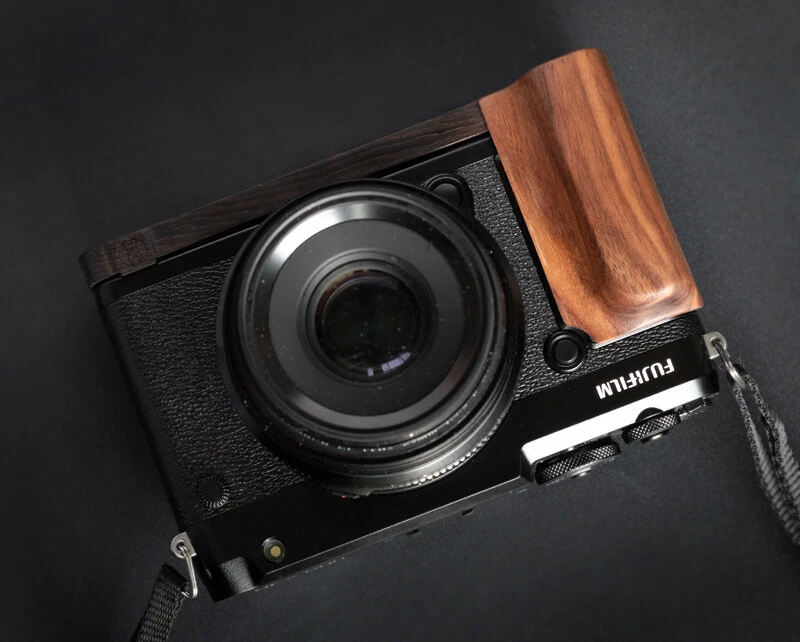 Ebony Walnut Wood Camera L Grip Holder For Fujifilm Fuji GFX 50R Handmade Handle - image 4 of 4