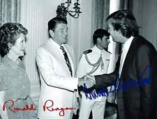PRESIDENT RONALD REAGAN DONALD TRUMP 8X10 SIGNED PHOTO AUTOGRAPH POSTER REPRINT