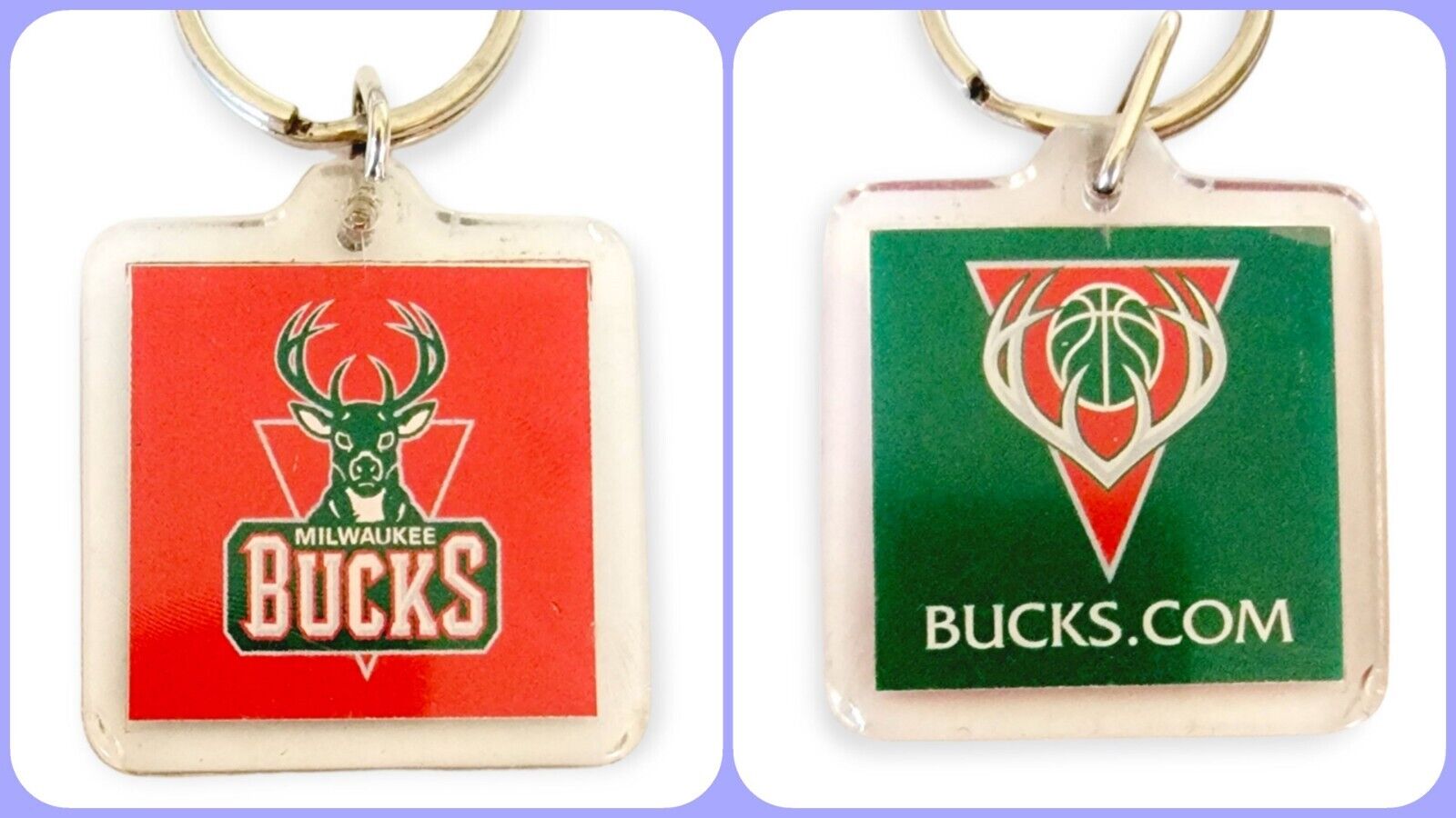Porte Clés Nba Metallic Team Logo - Milwaukee Bucks - Basket
