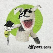RARE Vintage Pets.com Sock Puppet T-Shirt Size XL - PLUS Sock Puppet!