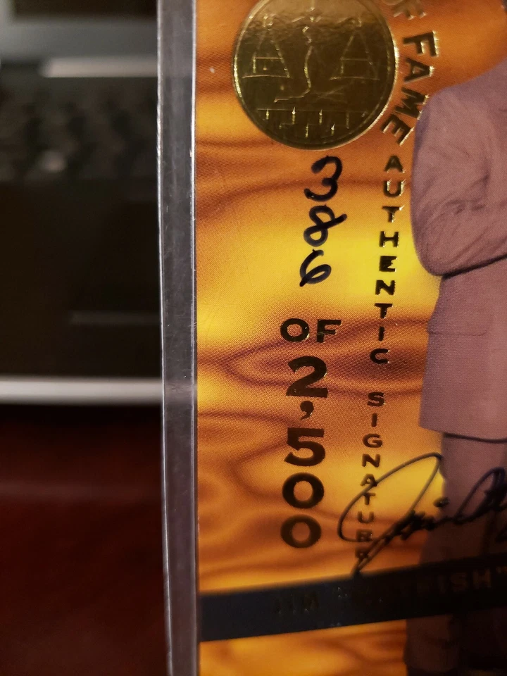 1994 Gold Standard Hall of Fame #386/2500 Catfish Hunter Jim #HOF15 Auto HOF - Image 3 of 4