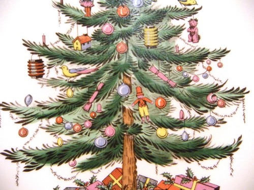 Spode Christmas Tree 14" Oval Center Serving Platter #S3324-V - Picture 7 of 10