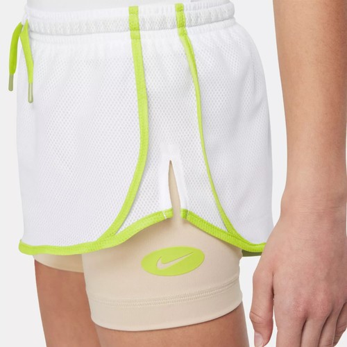 NIKE White DRI-FIT TEMPO 2-IN-1 TRAINING/RUNNING SHORTS BIG KIDS/GIRLS M MEDIUM - Picture 5 of 7