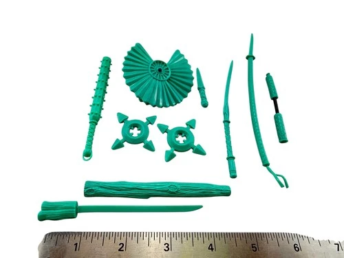Vintage Teenage Mutant Ninja Turtles Lot Figure Weapons Parts TMNT T4