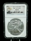 2012 $1 American Silver Eagle  NGC MS 70 FIRST RELEASE #7677