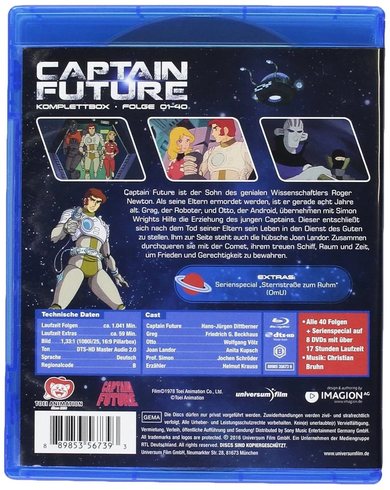 Captain Future - Komplettbox Edition Blu-ray alle Filme Neu & Versiegelt - Bild 2 von 3