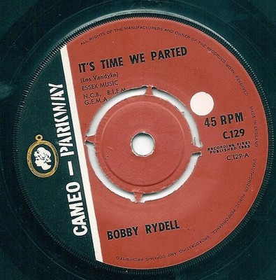 Bobby Rydell - It's Time We Parted - Used Vinyl Record 7 - G8100z