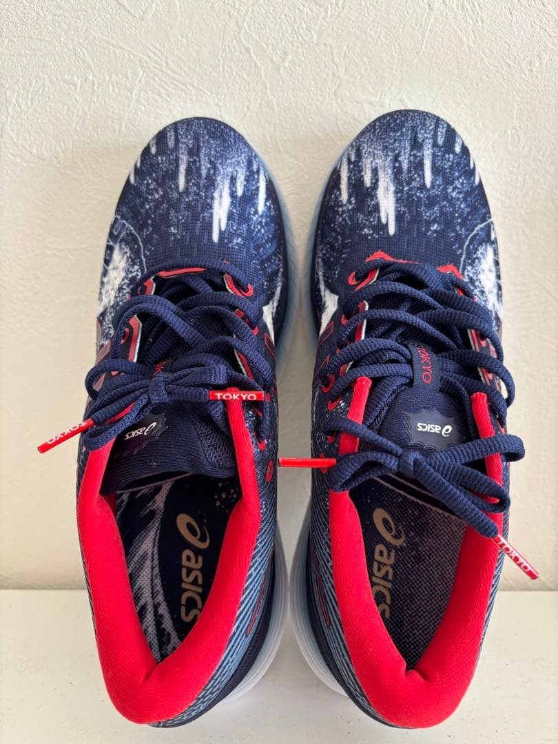 ASICS FlyteFoam Women's Sneakers US8 /25cm Navy Red Graphic New