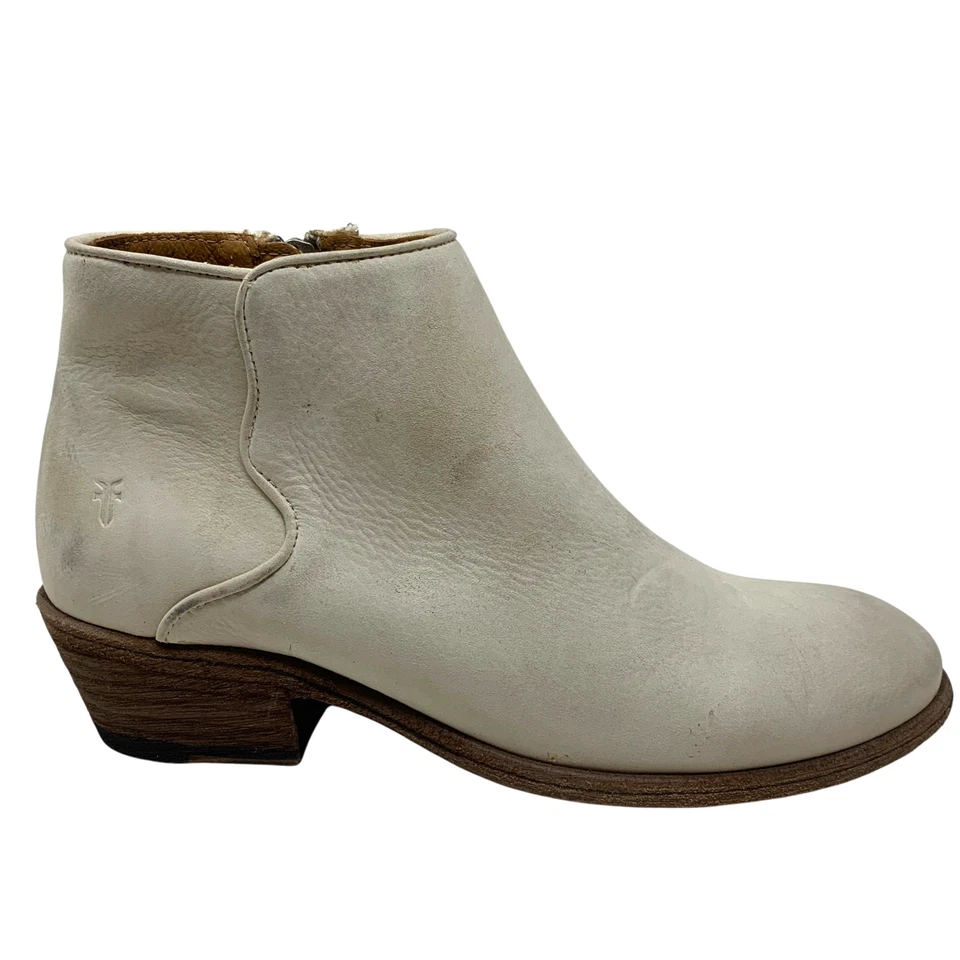 NUEVO Botines Frye Carson Piping Talla 6 Marfil Cuero de becerro Western Nuevos sin caja Foto 3 de 4