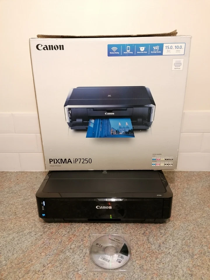 🖨️Canon Pixma iP7250 Wireless Inkjet Photo,High Resolution,Duplex,Disc Printing - Image 2 of 4
