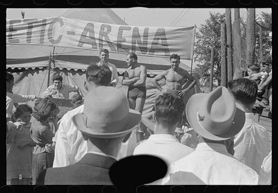 Ashville Ohio 1938 Summer Wrestling Match July 4 Celebration Fertic Arena