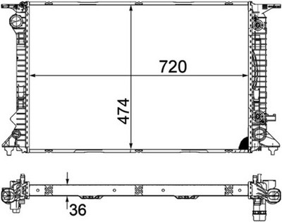 MAHLE Motorkühler Wasserkühler PREMIUM LINE CR 1134 000P für Q5 AUDI 8RB Van TDI