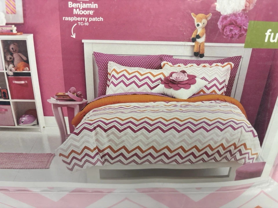 Circo розовый зигзаг полный одеяло кровать комплект простыни наволочки розовый оранжевый мульти - Изображение 2 из 4