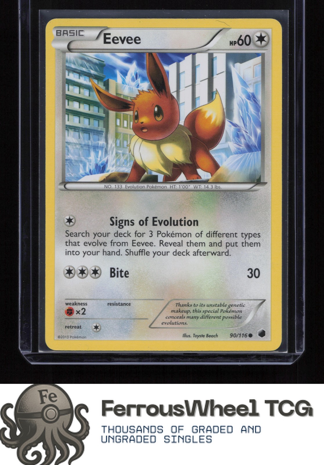 Eevee (90) 90/116 - Plasma Freeze - (NM)