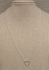 Dainty Sterling Silver Heart Necklace 925 16"