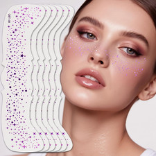Wendy 10PCS Glitter Freckles Face Tattoo, Makeup Patches - Face Glitter Makeup S