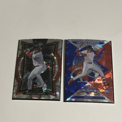 Kristian Campbell Select Diamond Ice/ Crusade Diamond Ice  Boston MLB 2 Card Lot