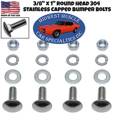 38 X 1 Bumper Bolts Round Head Stainless Steel Front Rear Buick 4pcs D