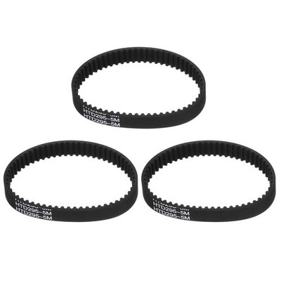 3pcs HTD-5M Rubber Timing Belt 59 Teeth, 295mm Pitch Length