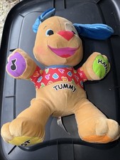 Fisher Price Laugh Learn Puppy VINTAGE 2003 Talking Teaching Dog Red Shirt Plush