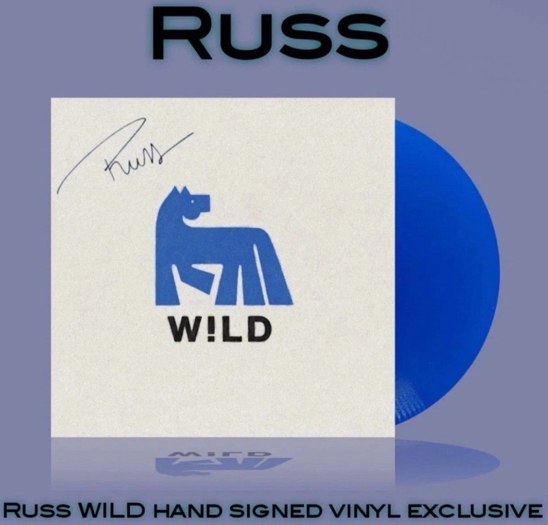 💙🔥 Russ WILD Signed BLUE Vinyl LP – 2025 Sealed & Rare Collector’s Gem 🔥💙