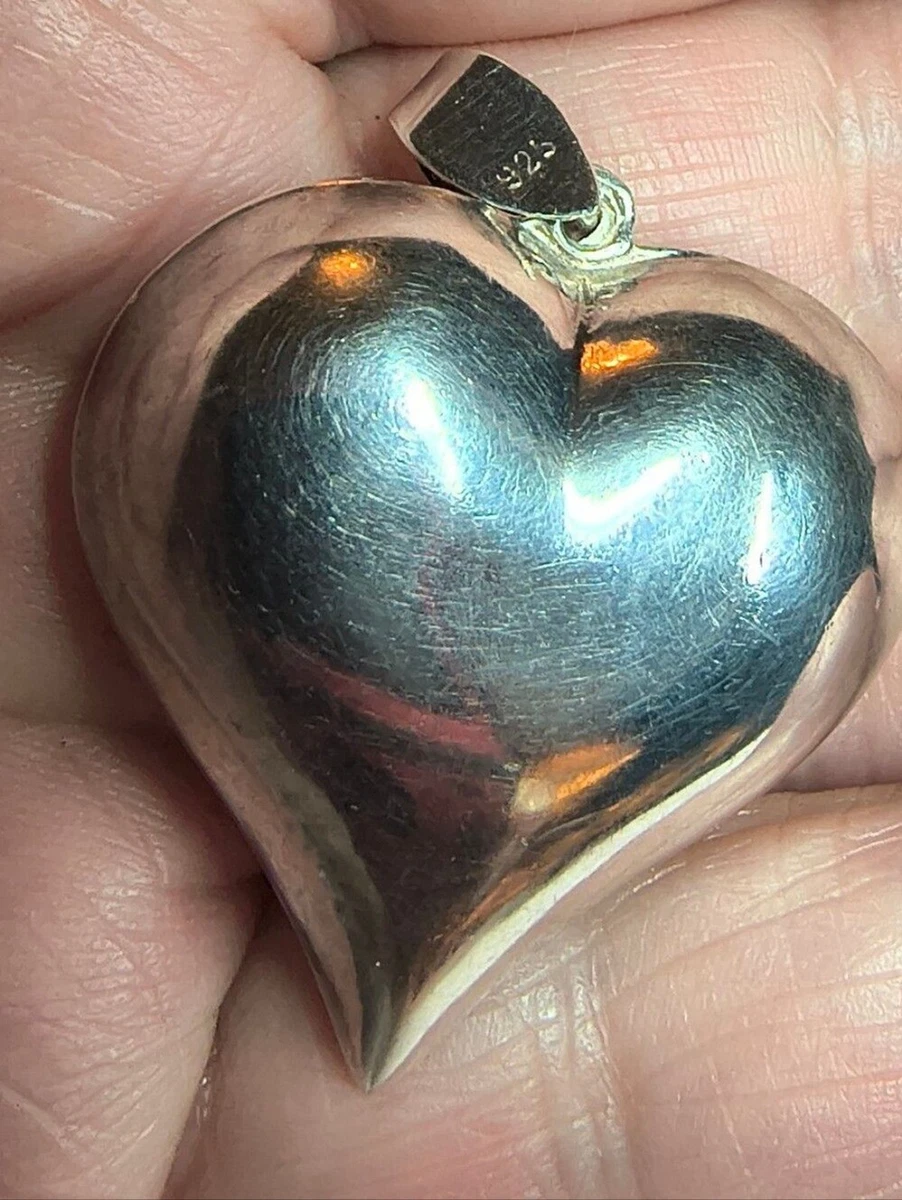 vintage パフィ　ハート　ネックレス　necklace 925 puffy heart pendant products for sale | eBay