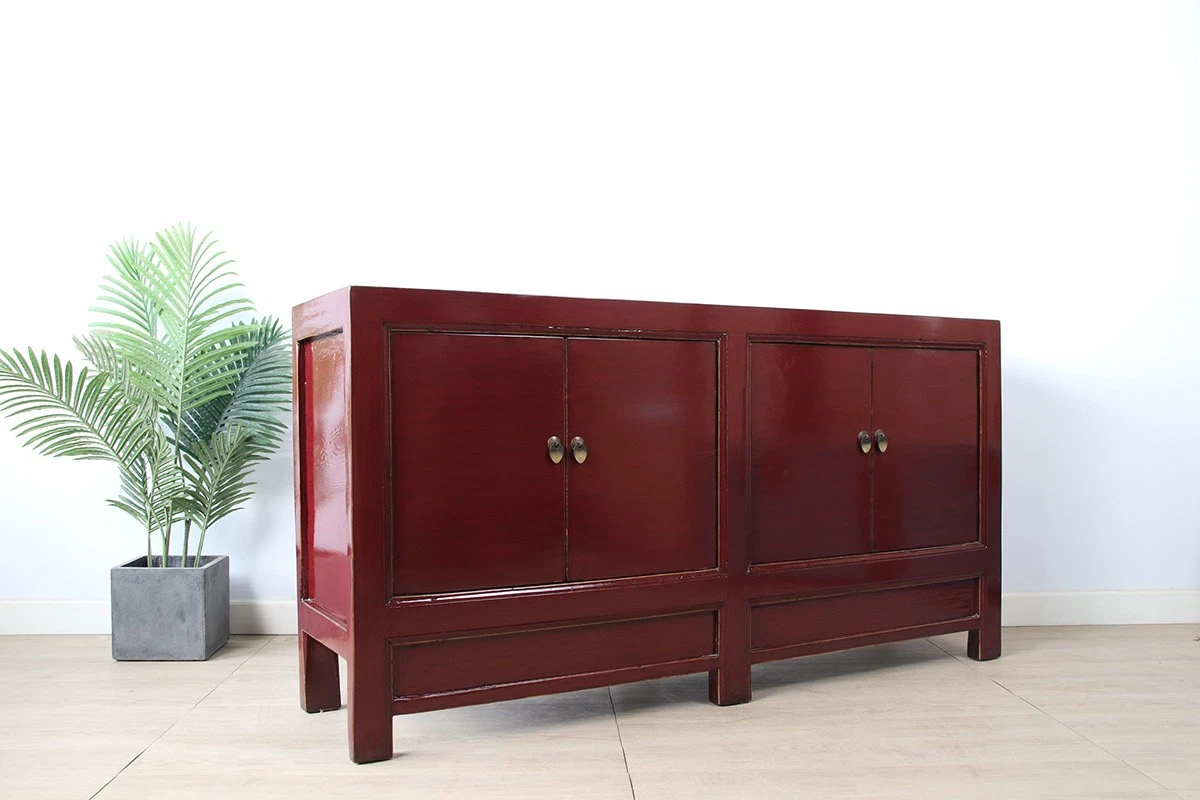 Chinois Commode Coffre Wäsche Asie Armoire Rouge Armoire Chine