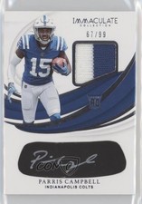 2019 Panini Immaculate Rookie Eye Black Jersey 67/99 Parris Campbell Auto 0nr3