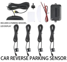 Car Auto Reverse Backup Radar System 4 Parking Sensors LED Display Sound Warning
