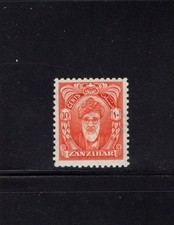 Zanzibar 1952 10c red orange Sultan Kalif bin Harub MNH SG 340 Sc 231