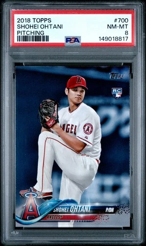 2018 Topps Shohei Ohtani #700 "Pitching" Rookie Card PSA 8 NM-MINT
