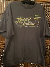 VINTAGE look Local Motion Shirt XL Gray Short Sleeve Hawaii Surfboard Surf Palm