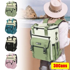 30Cans Backpack Cooler Insulated Leak Proof Lunch Bag fr Women Travel Work Beach