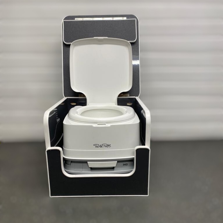 Thetford Porta Potty Box Gloss Grey White Trim VW T4 T5 T6 Campervan